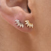 Culturesse Aliz Zircon Arch Stud Earrings (Gold)