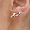 Culturesse Aliz Zircon Arch Stud Earrings (Gold)