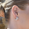 Culturesse Capuchine Luxury Diamante Pearl Curve Earrings