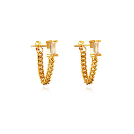 Culturesse Archer Modern Muse Loop Chain Earrings