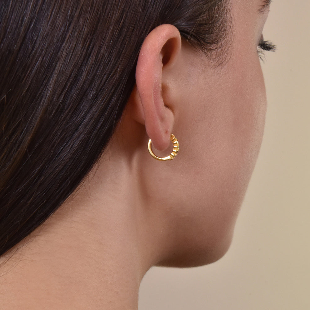 Culturesse Eos Gold Filled Dainty Hoop Earrings