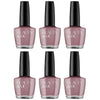 Beauty & Me Pale Brown Nail Polish 6 Pack Quick Dry Long Lasting 12ml Each