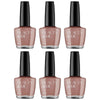 Beauty & Me Dusty Pale Copper Nail Polish 6 Pack Quick Dry Long Lasting 12ml
