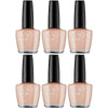 Beauty & Me Primrose Light Brown Nail Polish 6 Pack Cream Finish 12ml Each