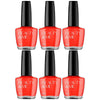 Beauty & Me Apple Mid Orange Nail Polish Set 6 Pack Gloss Quick Dry 12ml