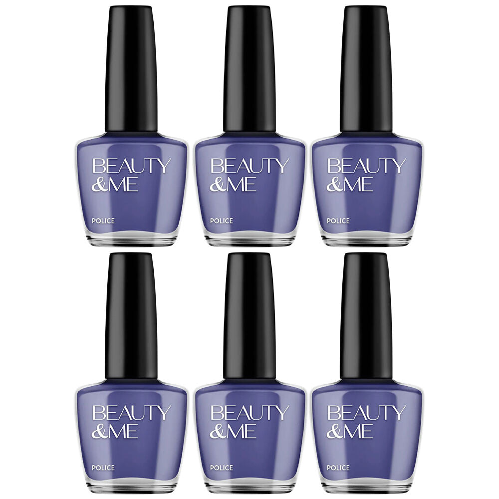 Beauty & Me Dark Blue Nail Polish 6 Pack 12ml Quick Dry High Gloss Finish