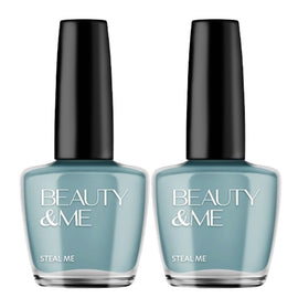 Beauty & Me Steal Me Green Blue Nail Polish Duo 2x 12ml Quick Dry Gloss