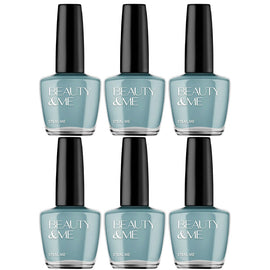 Beauty & Me Soft Green Blue Nail Polish Duo 6 Pack Quick Dry Gloss Finish