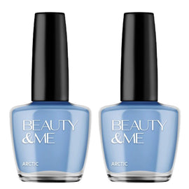 Beauty & Me Arctic Mid Blue Nail Polish Duo 2x12ml High Shine Quick Dry