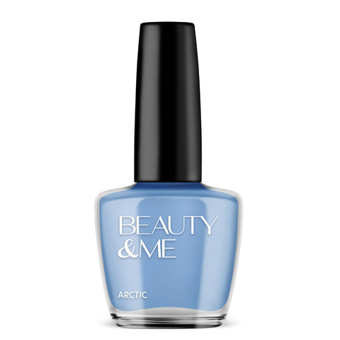 Beauty & Me Arctic Mid Blue Nail Polish 12ml Quick Dry Long Wear Gloss