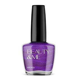 Beauty & Me Wicked Deep Purple Nail Polish 12ml Quick Dry High Shine