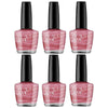 Beauty & Me Punch Light Pink Metallic Nail Polish Duo 6 Pack Quick Dry