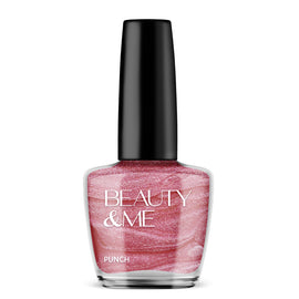 Beauty & Me Punch Two Tone Metallic Light Pink Nail Polish 12ml