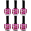 Beauty & Me Allure Mid Pink Metallic Nail Polish Duo 6 Pack Quick Dry