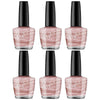 Beauty & Me Candy Metallic Light Pink Nail Polish Duo 6 Pack Quick Dry