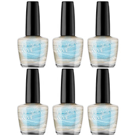 Beauty & Me Dove Metallic Creamy White Nail Polish Duo 6 Pack Quick Dry