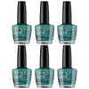 Beauty & Me Space Mid Green Metallic Nail Polish Duo Set 6 Pack 12ml Each