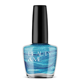 Beauty & Me Blueberry Bright Blue Two Tone Metallic Nail Polish 12ml
