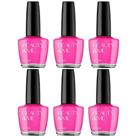 Beauty & Me Panther Pink Nail Polish Duo 6 Pack 12ml Quick Dry High Gloss