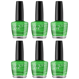 Beauty & Me Shamrock Green Nail Polish Duo 6 Pack 12ml Quick Dry Gloss