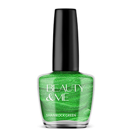 Beauty & Me Shamrock Light Green Nail Polish 12ml Quick Dry Gloss Finish