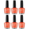Beauty & Me Tiger Orange Nail Polish Duo 6 Pack 12ml Quick Dry Gloss Finish