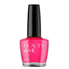 Beauty & Me Poppy Pink Nail Polish 12ml Light to Mid Pink Glossy Finish