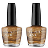Beauty & Me Bronze Two Tone Metallic Nail Polish Duo 2x 12ml Glossy Shine