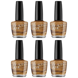 Beauty & Me Bronze Nail Polish Duo 6 Pack 12ml Glossy Metallic Finish