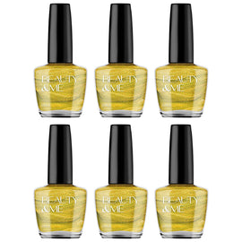 Beauty & Me Gold Nail Polish Duo 6 Pack 12ml Two Tone Gloss Finish