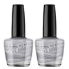 Beauty & Me Silver Two Tone Metallic Nail Polish Duo Long Lasting 2x12ml