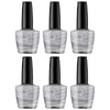 Beauty & Me Silver Two Tone Metallic Nail Polish Duo 6 Pack Long Lasting