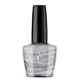 Beauty & Me Silver Two Tone Metallic Nail Polish 12ml Long Lasting Gloss