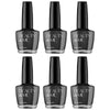 Beauty & Me Midnights Black Nail Polish Duo 6 Pack Quick Dry High Gloss