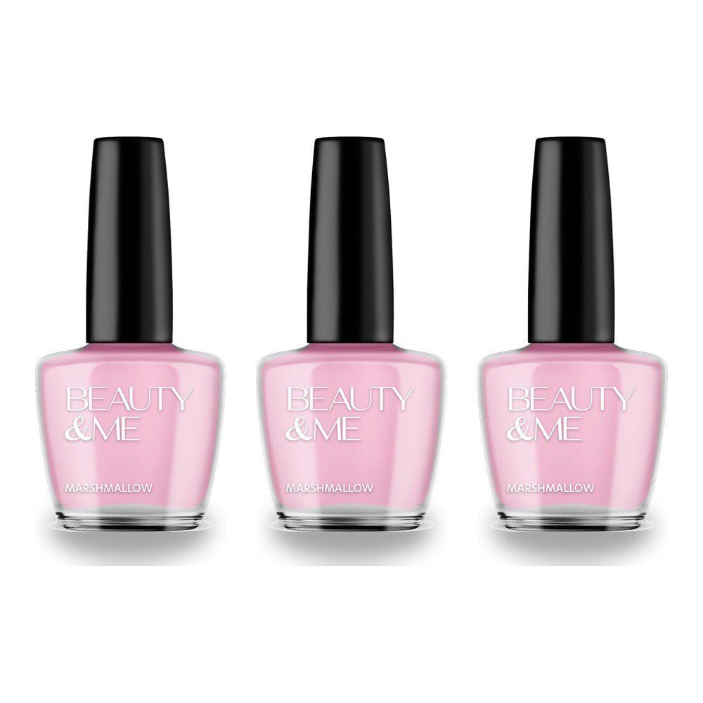 Beauty & Me Nail Polish Marshmallow Box of 6 Bundle of 3