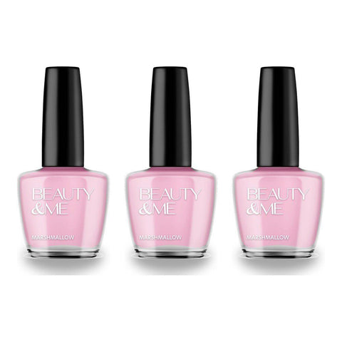 Beauty & Me Nail Polish Marshmallow Box of 6 Bundle of 3