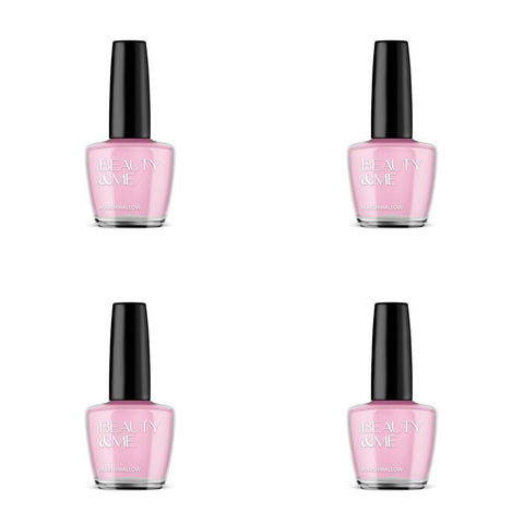 Beauty & Me Nail Polish Marshmallow Box of 6 Bundle of 4