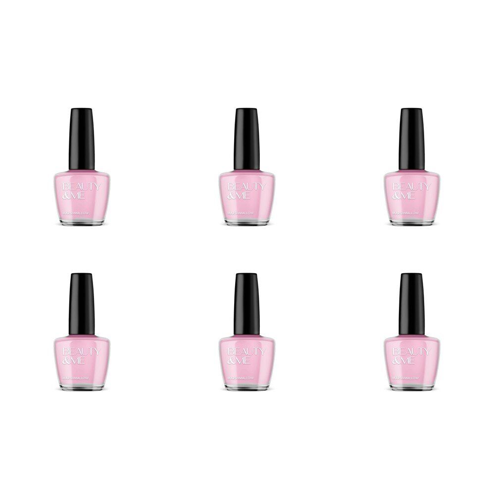 Beauty & Me Nail Polish Marshmallow Box of 6 Bundle of 6