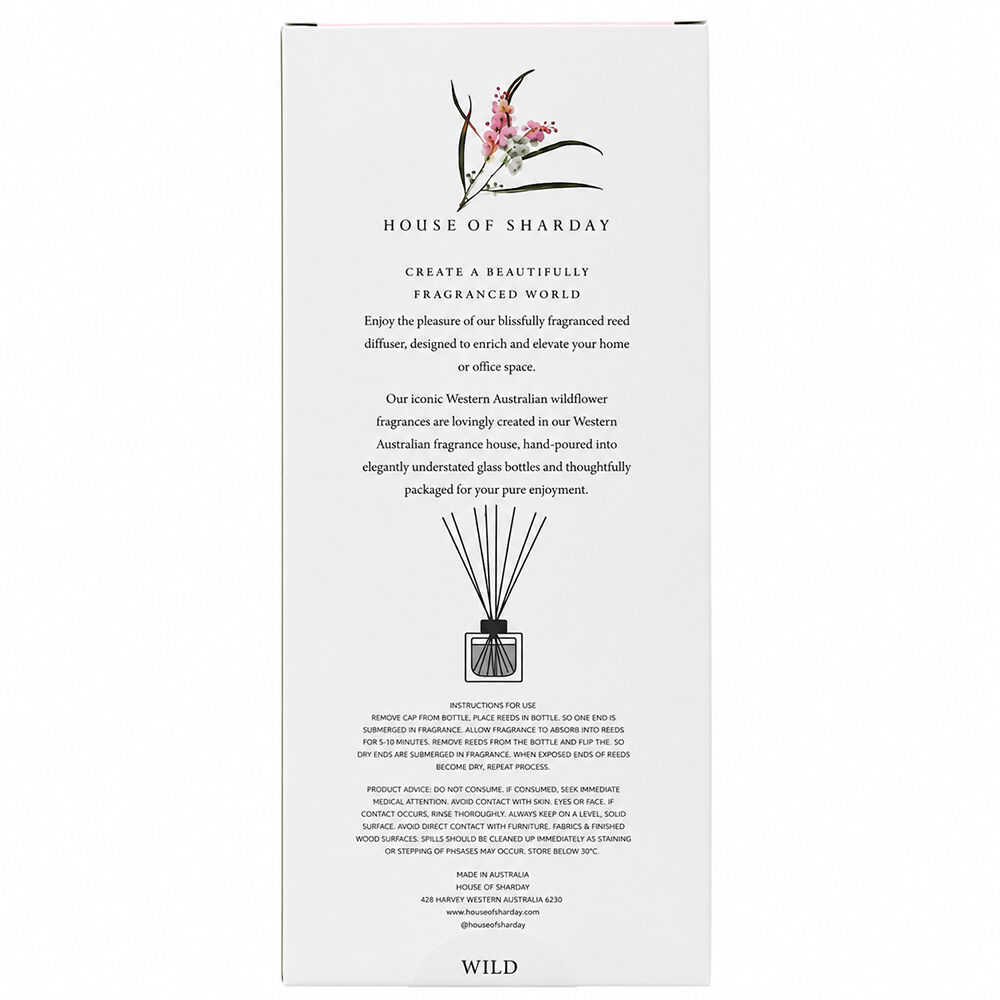 Sharday Wild Room Reed Diffuser 100ml Australian Made Home Fragrance