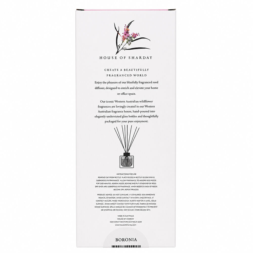 Sharday Boronia Room Reed Diffuser 100ml Australian Made Home Fragrance