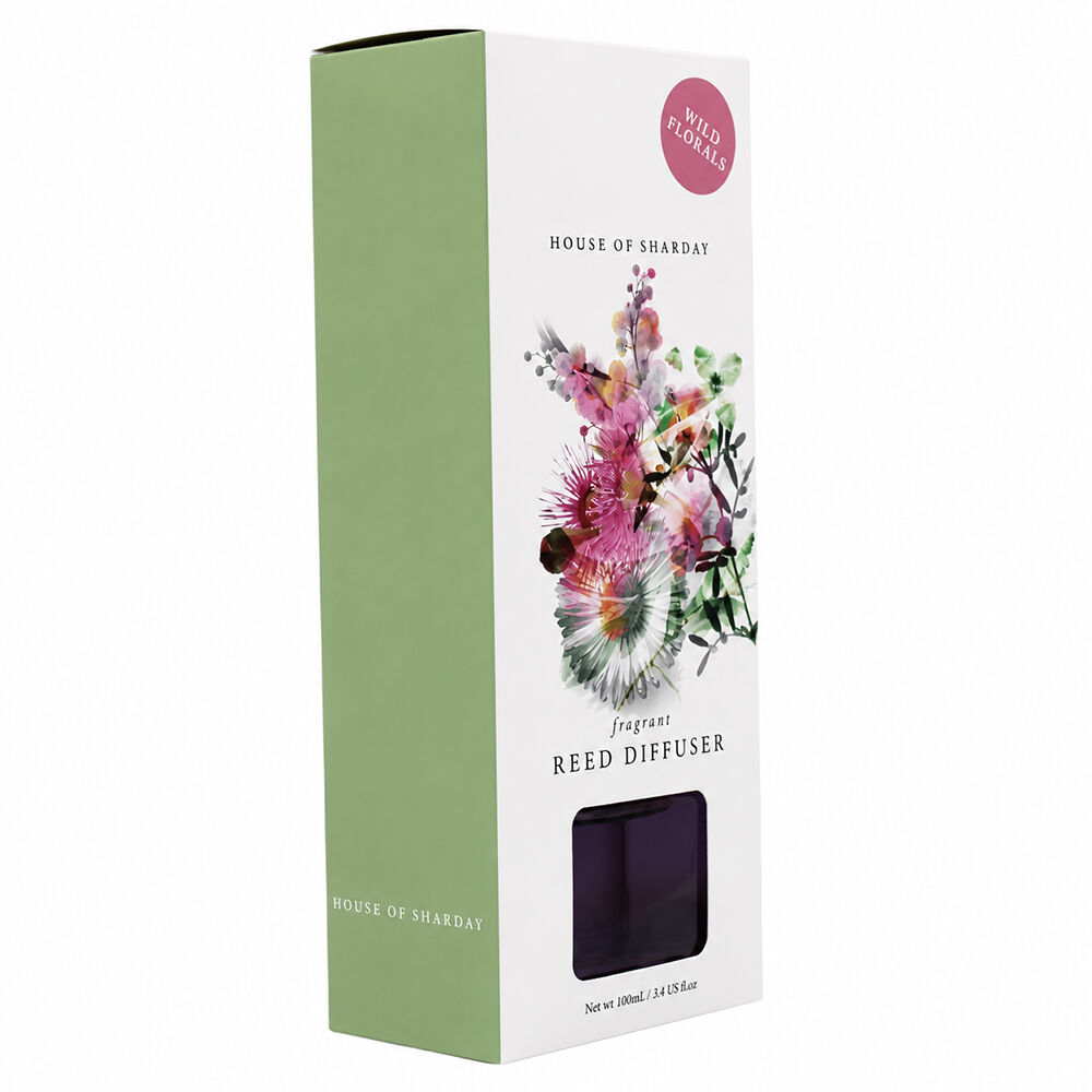 Sharday Wild Florals Room Reed Diffuser 100ml Australian Made Home Fragrance