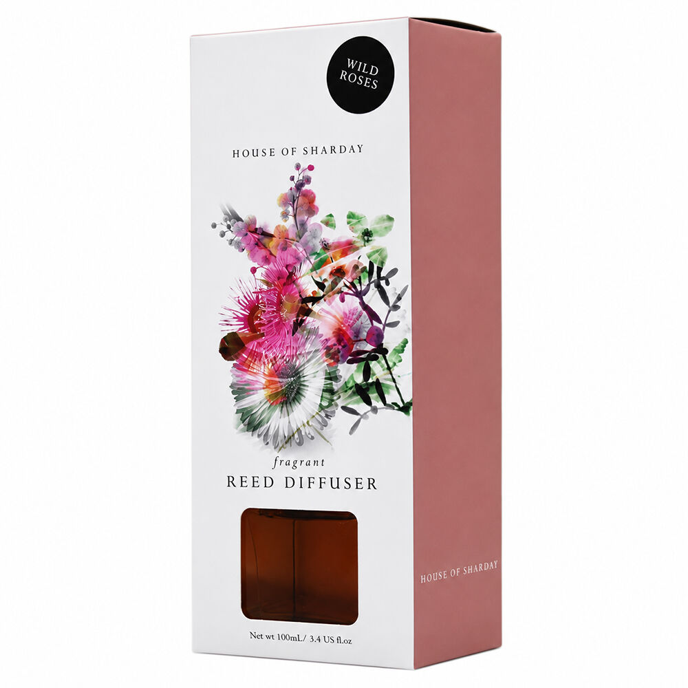 Sharday Wild Roses Room Reed Diffuser 100ml Australian Made Home Fragrance