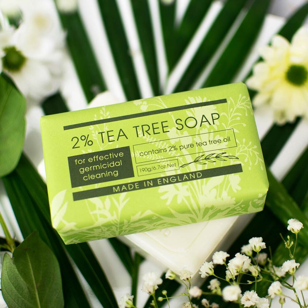 2% Tea Tree Soap Bar 190g with Aloe Vera Natural Antibacterial Cleanse