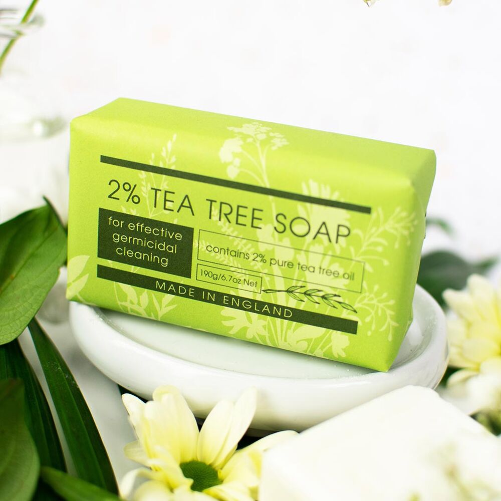 2% Tea Tree Soap Bar 190g with Aloe Vera Natural Antibacterial Cleanse