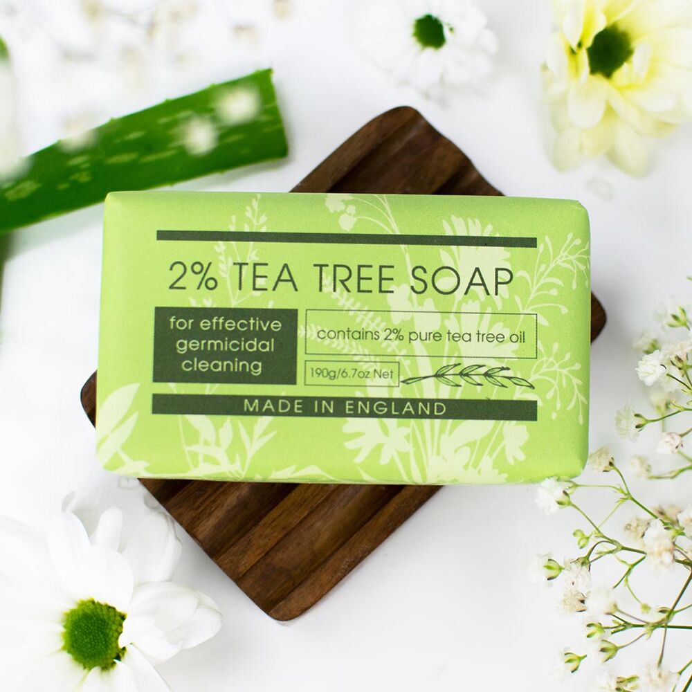 2% Tea Tree Soap Bar 190g with Aloe Vera Natural Antibacterial Cleanse