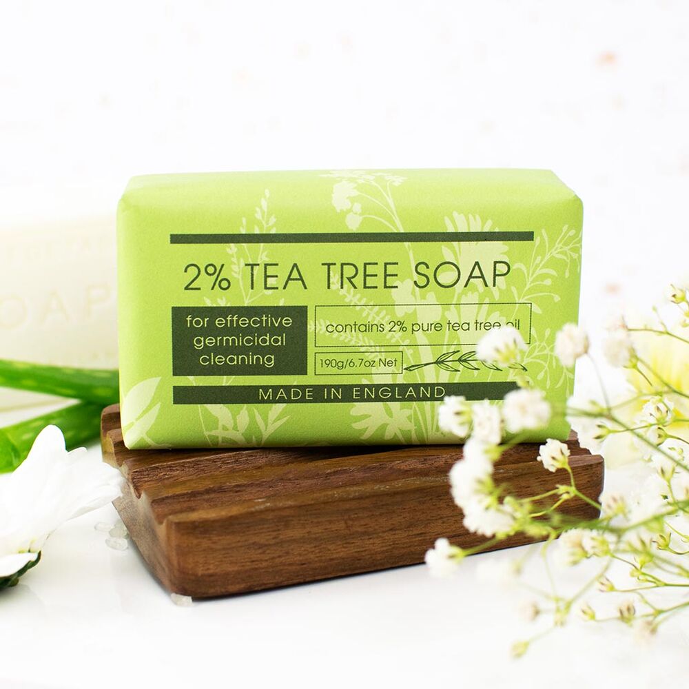 2% Tea Tree Soap Bar 190g with Aloe Vera Natural Antibacterial Cleanse