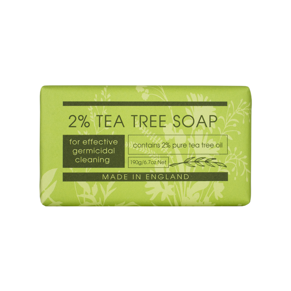 2% Tea Tree Soap Bar 190g with Aloe Vera Natural Antibacterial Cleanse