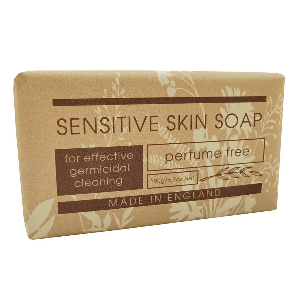 Sensitive Skin Soap Bar 190g with Shea Butter and Glycerine UK Made Vegan Cleanser