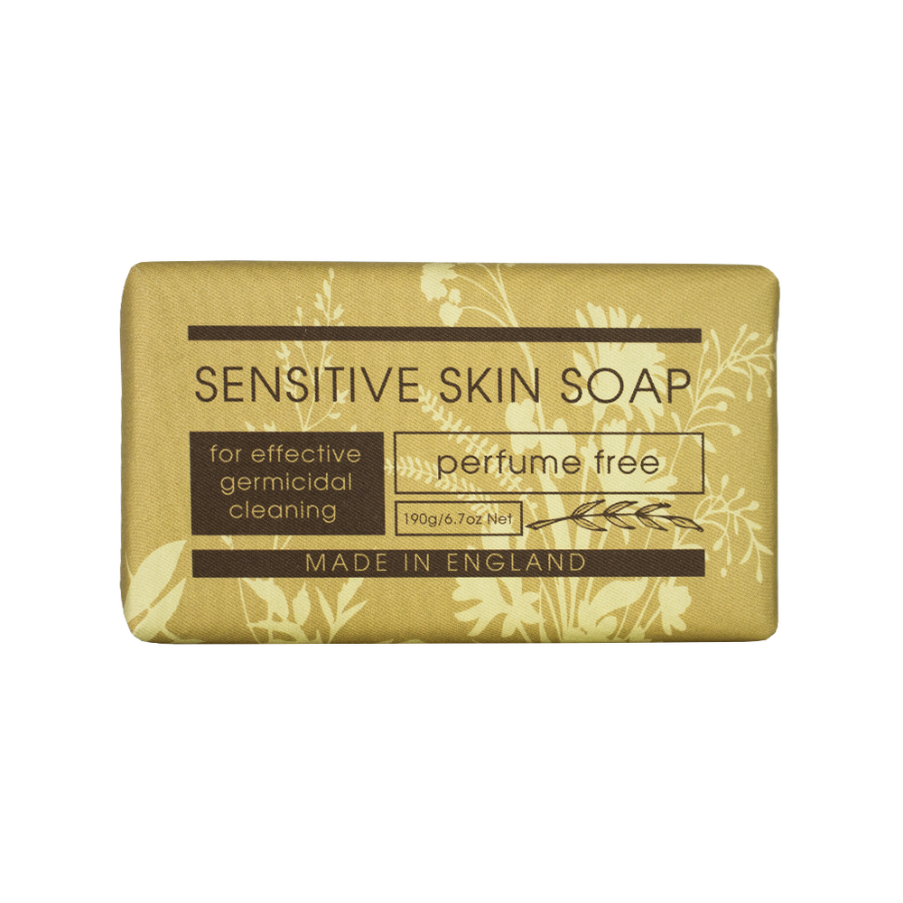 Sensitive Skin Soap Bar 190g with Shea Butter and Glycerine UK Made Vegan Cleanser