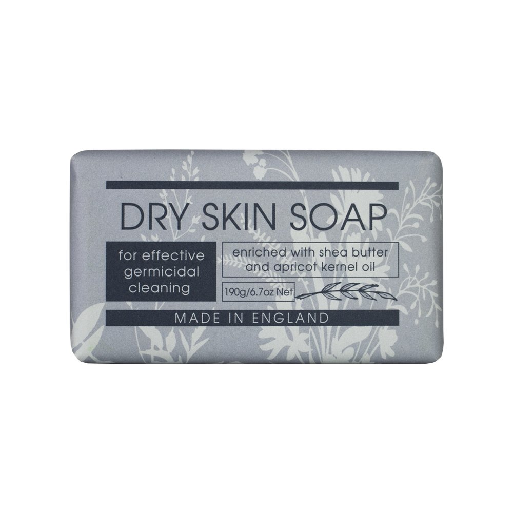 Dry Skin Soap Bar 190g with Apricot Kernel Oil Glycerine and Shea Butter UK Made